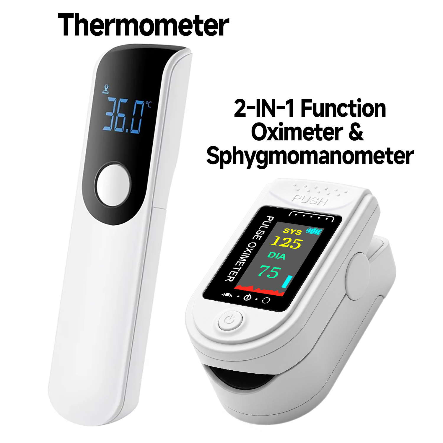 Pulse Oximeter - Mini Termometro Medico per la Misurazione