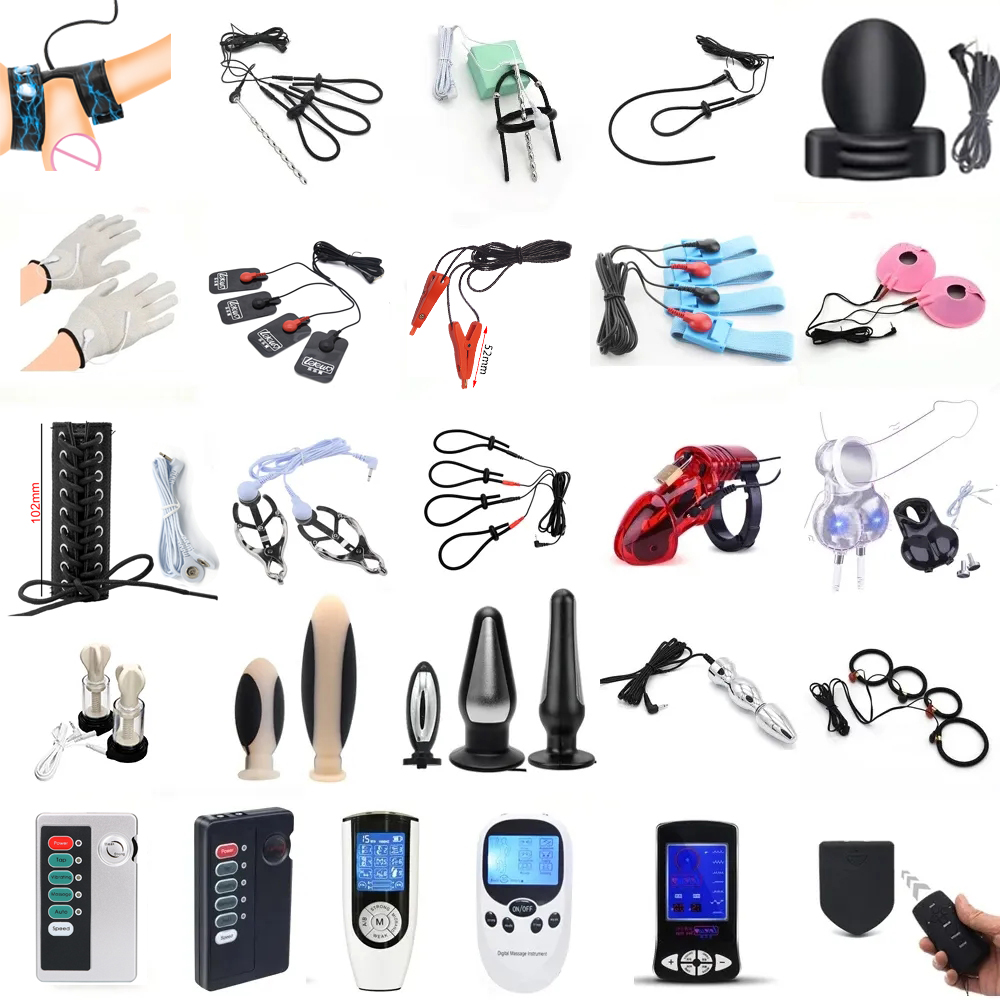 Medical Gloves - Electro E-stim Giocattolo Massaggio Stimolazione Masturbazione